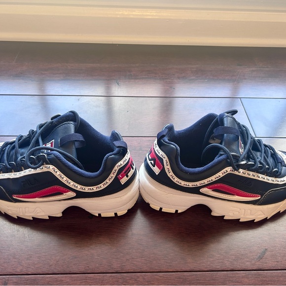 Fila Disruptor II Men's Navy and White Sneakers - Picture 4 of 8